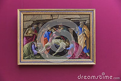Sandro Botticelli - The Lamentation Editorial Stock Photo